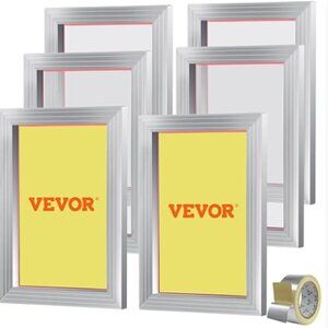 Vevor 6 Piece Aluminum 10x14 inch Silk Screen Printing Frame with Nylon